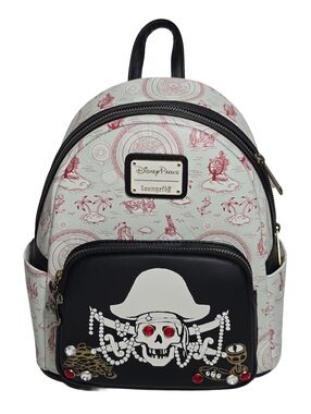 Disney Parks Loungefly Pirates Caribbean Glow in Dark Mini Backpack NWT